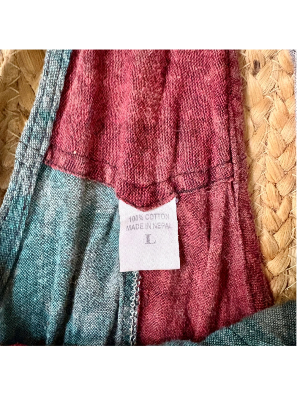 Vintage 90s hippie patchwork cotton overalls - Picture 8 of 8